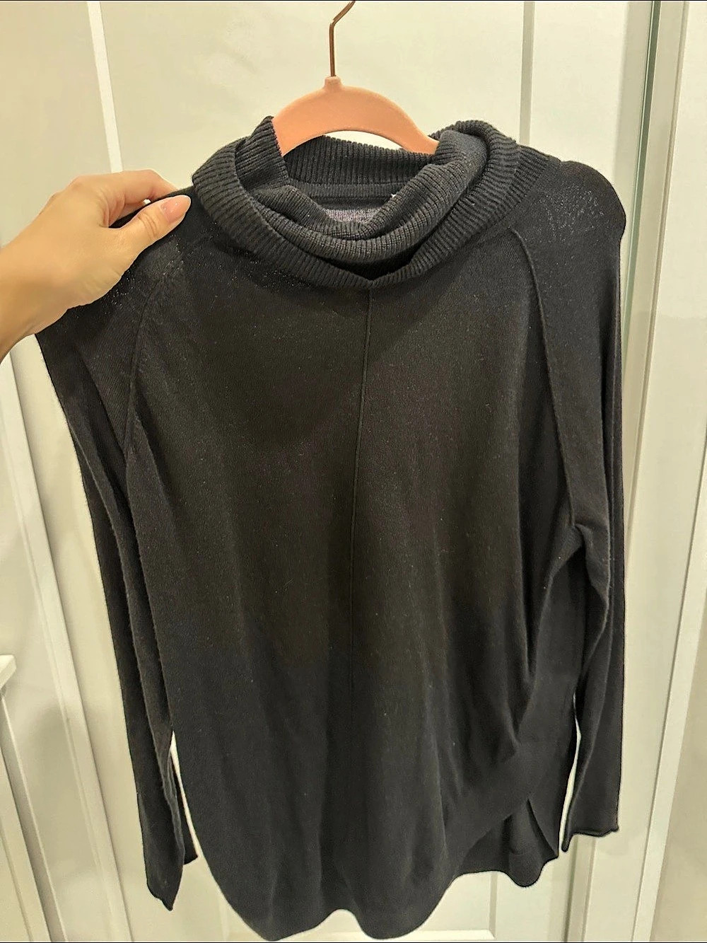 CASLON Black Cowl Neck Sweater Size Small